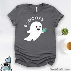 Ghost Books, Booooks Shirt, Halloween Reading Shirt, Librarian T-Shirt, Librarian Gift, Bookworm Gift, Halloween Party T