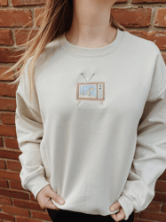 Embroidered Aquarium TV Sweatshirt