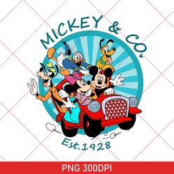 Vintage Mickey & Co 1928 PNG, Retro Vintage Disney PNG, Retro Mickey And Co, Disneyworld, Family Mickey And Friends PNG