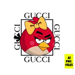 Angry Birds Red Gucci Png, Gucci Brand Logo Png, Angry Birds Png, Angry Birds 2 Png, Fashion Brand Png, Digital Ai File