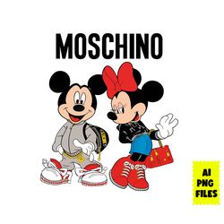 Mickey And Minne Moschino Png, Gucci Logo Png, Mickey And Minne Png, Fashion Brand Png, Digital Ai File