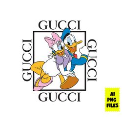 Daisy And Donald Duck Gucci Png, Gucci Brand Logo Png, Daisy And Donald Duck Png, Fashion Brand Png, Disney Png