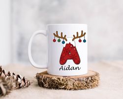 christmas mug, personalized christmas mug, monogrammed christmas gift mug, cute chris