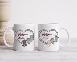Loading Uncle Mug, Loading Uncle Hearts Mug, New Uncle Gift Mug, Parent to be Gift Mu
