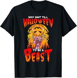 Why wait till Halloween to be a beast / Kettlebell pumpkin T-Shirt