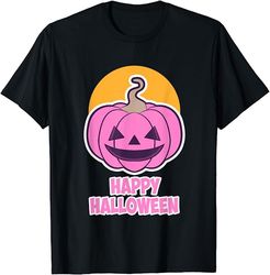 Happy Halloween for Girls - Pink Pumpkin Halloween T-Shirt