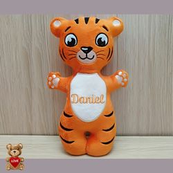 Personalised Tiger cub cute soft stuffed toy  ,Super cute personalised soft plush toy, Personalised Gift