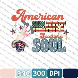 Southern Png, American Heart Southern Soul, Cowgirl Png, Fourth Of July Png, Women Western Png, America Png, 4th Of July
