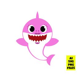 Mommy Shark Svg, Mommy Svg, Shark Svg, Funny Shark Svg, Baby Shark Svg, Cartoon Svg, Ai Digital File