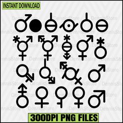Gender Diversity Monochrome Icons Set Png,Pride Png,LGBT Png,Lesbian Png ,Gay Png,Bisexual Png,Transgender Png,Queer Png