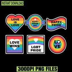 Pride Day Rainbow Stickers Set Png,Pride Png,LGBT Png,Lesbian Png ,Gay Png,Bisexual Png,Transgender Png,Queer Png,Questi