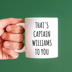 Custom Captain Mug, Captain Officer Gifts, Captain Gift, Cop Mug, Navy Captain Promot