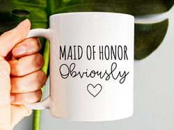 Maid Of Honor Mug, Maid Of Honor Gift, Bridesmaid Mug, Wedding Gifts, Maid Of Honour