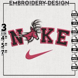 Nike Fairfield Stags Embroidery Designs, NCAA Embroidery Files, Fairfield Stags, Machine Embroidery Files