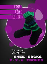 knee socks handmade knitted  | socks unisex | socks female | socks men 's | accessory clothing winter autumn feet warm