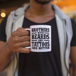 Brothers With Beards And Tattoos Coffee Mug Microw
