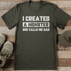 i created a monster she calls me dad tee