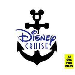 Disney Cruise Svg, Mickey Mouse Anchor Svg, Anchor Svg, Mickey Mouse Svg, Disney Svg, Ai Digital File