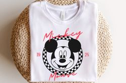 Mickey Mouse Shirt, Retro Checkered Mickey Shirt, Disney World Shirt,