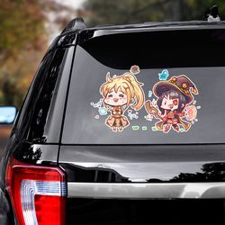 anime decal, konosuba sticker, anime sticker, manga sticker for car, manga decal for car, konosuba decal for car
