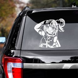konosuba decal for car, anime decal, anime sticker, aqua sticker for car, manga decal for car, konosuba sticker