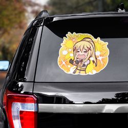 konosuba sticker, konosuba decal for car, anime decal, anime sticker, manga decal for car, darkness sticker for car