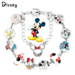 Mickey Minnie Beads Pendant Bracelet Donald Duck Daisy Duck DIY Beads Luxury Charm Bangle Accessories