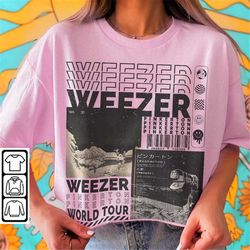 Weezer Music Shirt,Y2K 90s Merch Vintage Weezer World Tour 2023 Tickets Album Pinkerton Graphic Tee Gift For Fan L1505M
