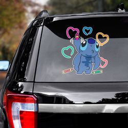movie decal, lilo and stitch decal for car, movie sticker, movie sticker for car, lilo and stitch sticker