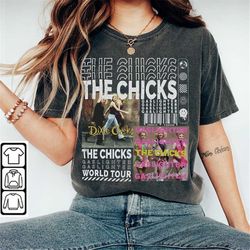 The Chicks Music Shirt, 90s Y2K Merch Vintage The Chicks Six Nights in Vegas Tour 2023 Tickets Album Gaslighter  PNG Gif