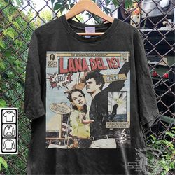 Lana Del Rey Comic Shirt, Sweatshirt Retro Vintage Tour 2023 Album Norman Fucking Rockwell Graphic Tee Comic Book L706