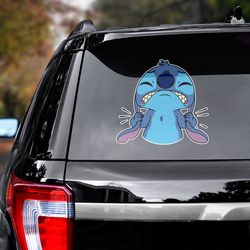 lilo and stitch sticker, movie decal, movie sticker, movie sticker for car, disney crocs, lilo and stitch decal for car