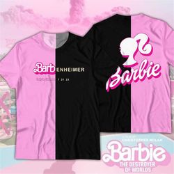 Barbenheimer Barbie Movie Oppenheimer Shirt,Barbie Trendy Shirt, Barbie Movie T-Shirt, V1 The Ultimate Double Feature