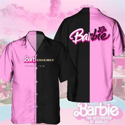 Barbenheimer Barbie Movie Oppenheimer Hawaii Shirt,Barbie Trendy Shirt, Barbie Movie T-Shirt, V3 The Ultimate Double Fea