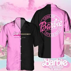 Barbenheimer Barbie Movie Oppenheimer Hawaii Shirt,Barbie Trendy Shirt, Barbie Movie T-Shirt, V3 The Ultimate Double Fea