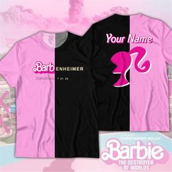 Custom Barbenheimer Barbie Movie Oppenheimer Shirt, Barbie Trendy Shirt, Barbie Movie T-Shirt, The Ultimate Double Featu
