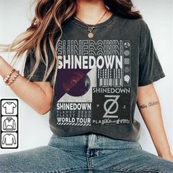 Shinedown Music Shirt, Merch Vintage Revolutions Live Tour 2023 Tickets Album Planet Zero Graphic Tee 90s Y2K Gift For F