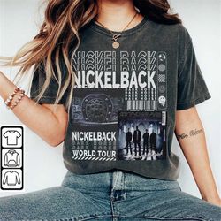 Nickelback Music Shirt, 90s Y2K Merch Vintage Rock Nickelback Get Rollin' Tour 2023 Tickets Album Dark Horse Tee L106M