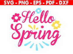 Hello Spring Svg, Easter Svg, Easter Floral Frame Svg, Floral Happy Easter, Happy Easter Svg File, Easter Quotes