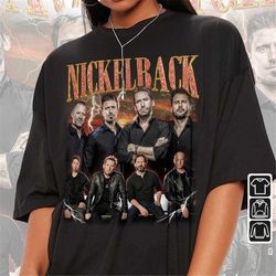 Nickelback Music Shirt, Vintage Get Rollin' Tour 2023 Tickets Album Get Rollin Graphic Tee, Retro 90s Y2K Unisex Gift Ho