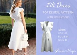 Dress Sewing Pattern Easy dress PDF Flounce dress Summer dress