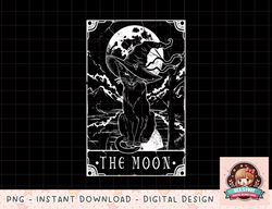 Tarot Card Crescent Moon And Black Cat Witch Hat Halloween png, instant download, digital print copy