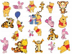 Winnie The Pooh Layered svg, Winnie the pooh png, Pooh svg bundle, Winnie the pooh cricut, Tigger Eeyo e and Piglet .