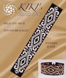 Delicate arch peyote bracelet pattern Peyote pattern design in PDF instant download