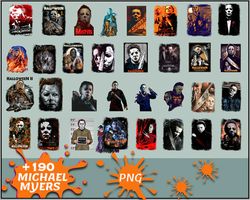 190 Michael Myers PNG Bundle, Halloween Michael Png, Horror Movie Png Bundle, Digital Download
