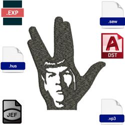 "Live Long and Prosper: Embroidered Spock Star Trek Designs for Intergalactic Style"