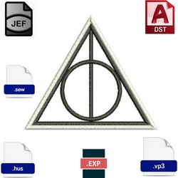 "Embrace the Power Within: Embroidered Harry Potter Deathly Hallows Sign Designs for Magical Style