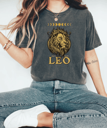 Vintage Comfort Colors Zodiac Sign Shirt, Custom Astrology Shirt, Leo Zodiac Sign Shirt, Leo Birthday gift