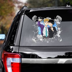mob psycho 100 decal for car, anime decal, anime sticker, anime sticker for car, mob psycho 100 sticker