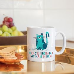 Cat hair mug, cat lover gift, crazy cat lady, cat